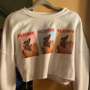 playboy cropped sweater
